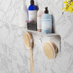 Étagère de douche en aluminium XL – Blanc / Nickel brossé / Gris / Noir – Utilisation individuelle ou multiple
