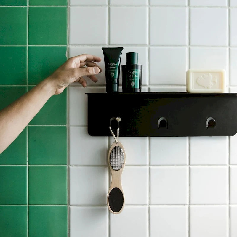 Étagère de douche en aluminium XL – Blanc / Nickel brossé / Gris / Noir – Utilisation individuelle ou multiple