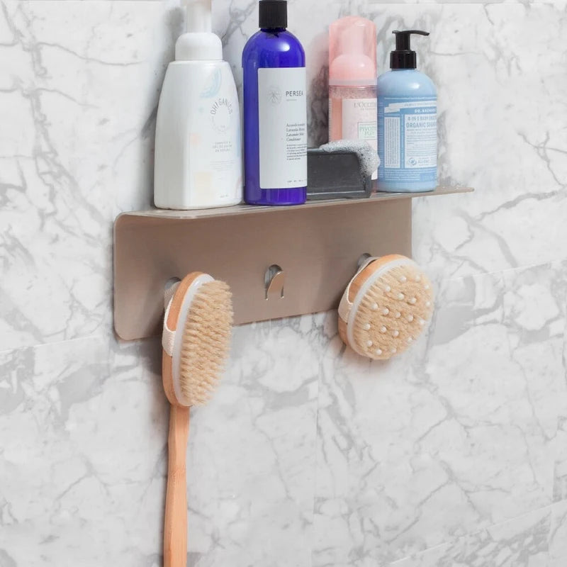 Étagère de douche en aluminium XL – Blanc / Nickel brossé / Gris / Noir – Utilisation individuelle ou multiple