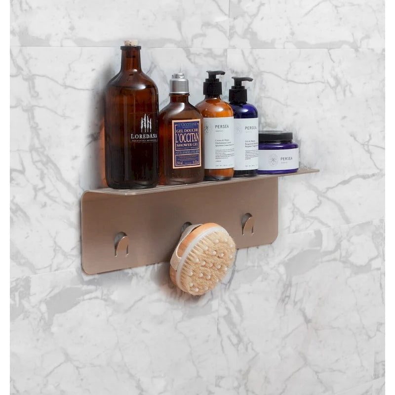 Étagère de douche en aluminium XL – Blanc / Nickel brossé / Gris / Noir – Utilisation individuelle ou multiple