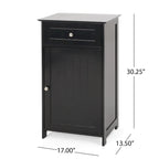 Meuble de salle de bain autoportant gris clair/noir, 1 porte et 1 tiroir, 1 personne