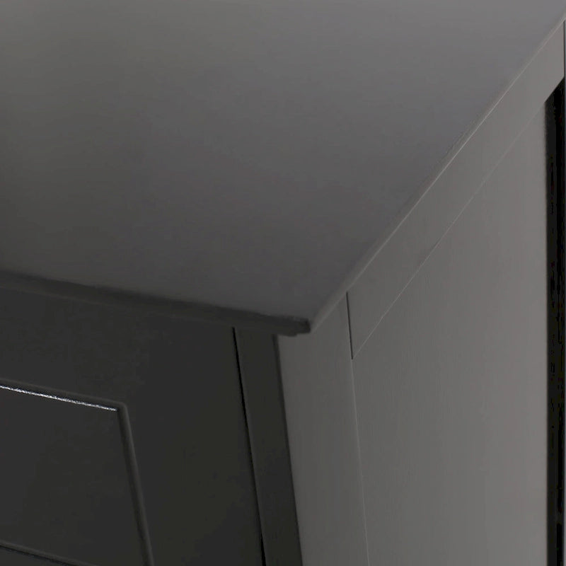 Meuble de salle de bain autoportant gris clair/noir, 1 porte et 1 tiroir, 1 personne