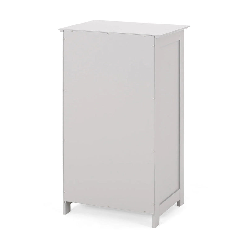 Meuble de salle de bain autoportant gris clair/noir, 1 porte et 1 tiroir, 1 personne