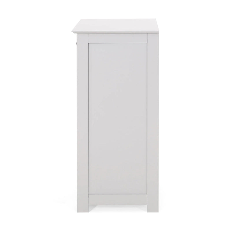 Meuble de salle de bain autoportant gris clair/noir, 1 porte et 1 tiroir, 1 personne