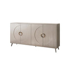 Meuble Buffet à 4 portes, Champagne / Noir Vieilli, 2 niveaux de rangement